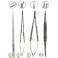 Kit Microcirugía 18cm TC / Acero, Pinzas, Porta-Agujas y Tijeras, Puntas Rectas, 4 piezas Masters